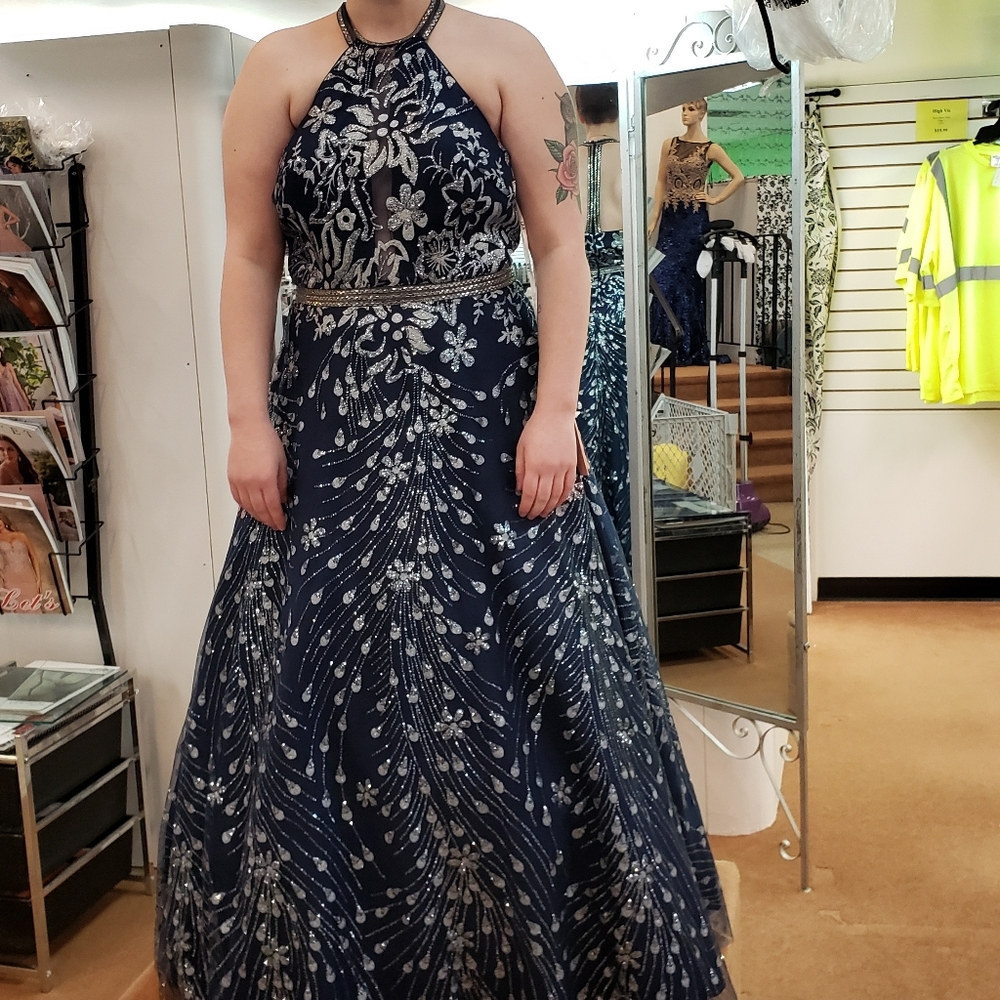 Navy Blue Prom Dress